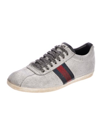 Gucci Web Accent Glitter Sneakers