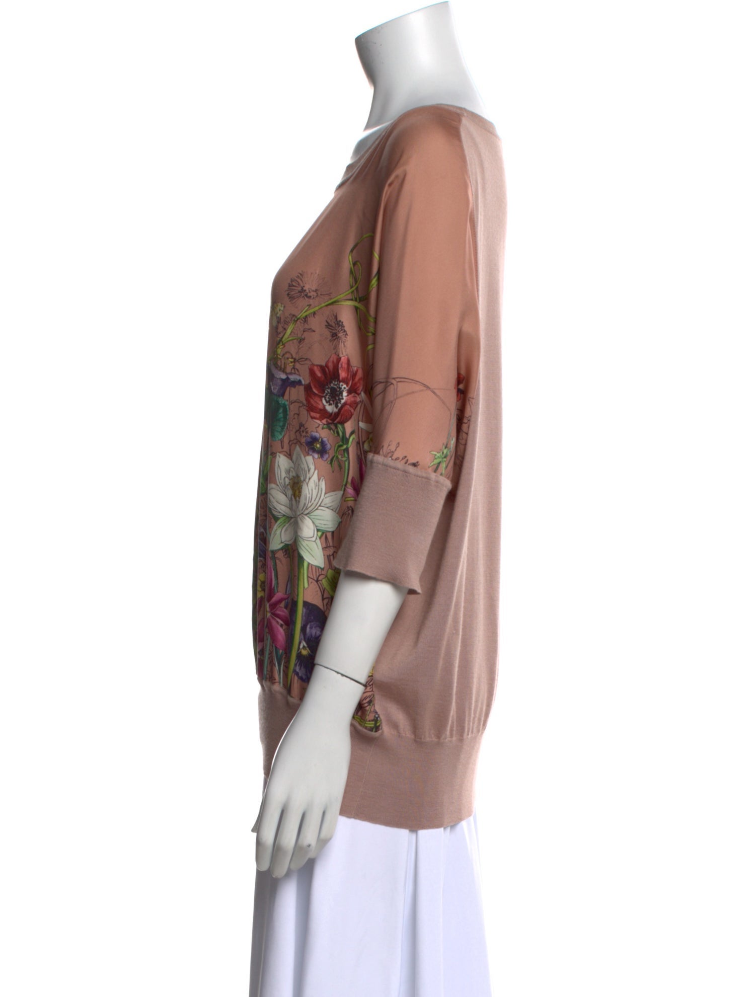 Gucci Wool Floral Print T-Shirt