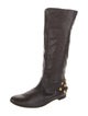 Gucci Babouska Accents Leather Riding Boots