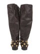 Gucci Babouska Accents Leather Riding Boots