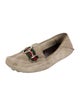 Gucci Web Accent Suede Loafers