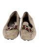 Gucci Web Accent Suede Loafers