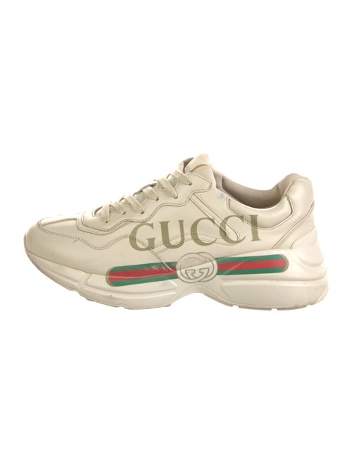 Gucci Web Accent Leather Sneakers