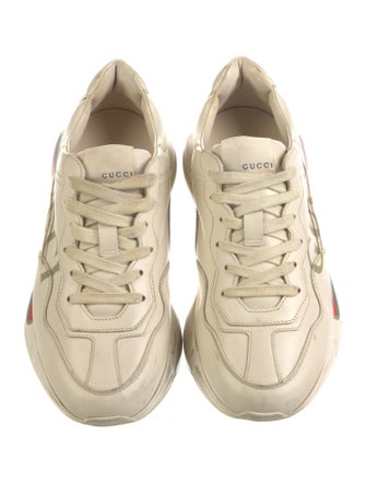 Gucci Web Accent Leather Sneakers