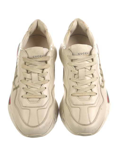 Gucci Web Accent Leather Sneakers