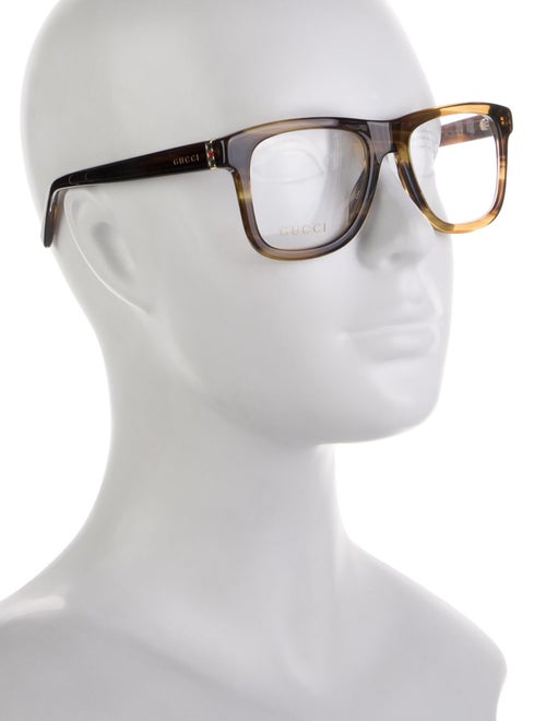 Gucci Web Accent Square Eyeglasses