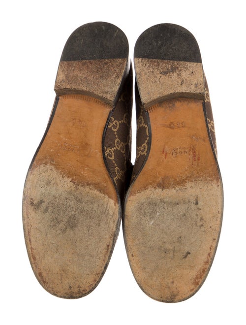 Gucci Horsebit Accent Canvas Loafers