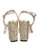 Gucci Horsebit Accent Glitter Sandals