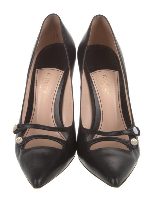 Gucci Interlocking G Logo Leather Pumps