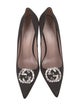 Gucci Satin Crystal Embellishments Pumps