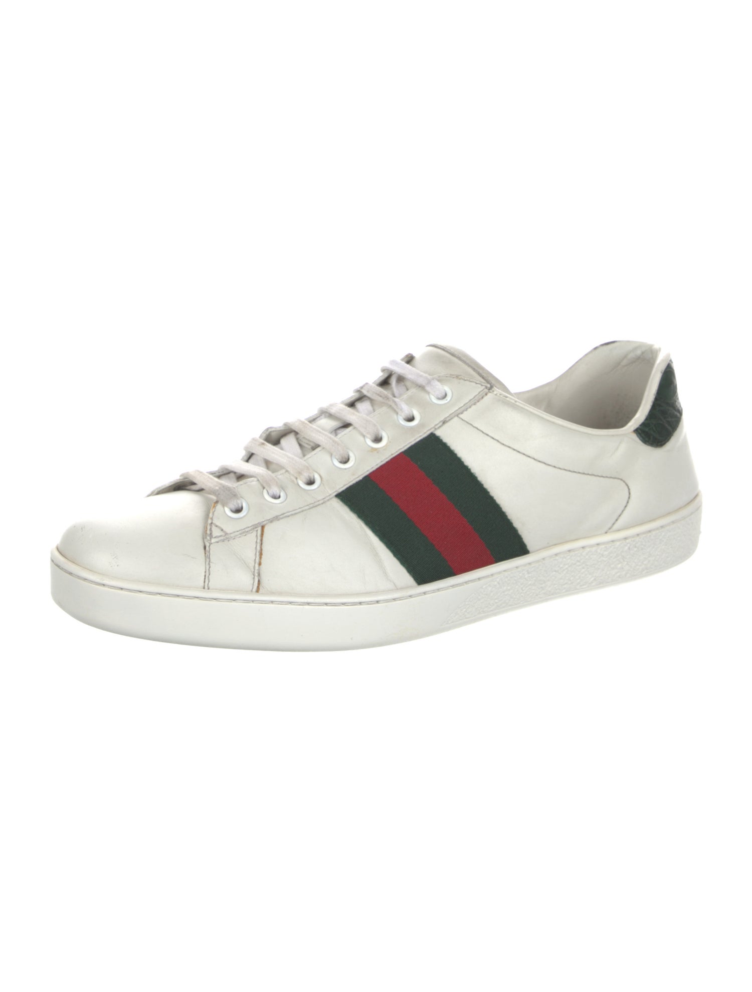 Gucci Leather Striped Sneakers