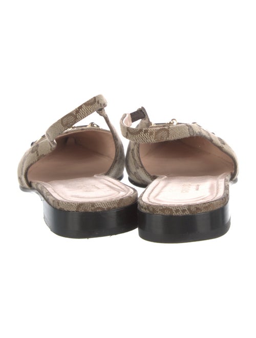 Gucci GG Canvas Canvas Slingback Flats
