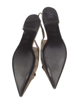 Gucci GG Canvas Canvas Slingback Flats