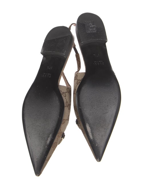 Gucci GG Canvas Canvas Slingback Flats