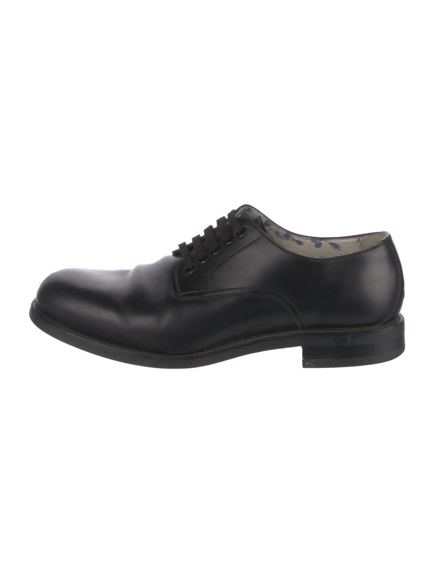 Gucci Bee Accent Leather Derby Shoes