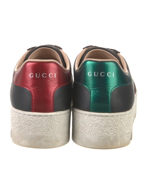 Gucci Web Accent Leather Sneakers