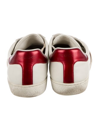 Gucci Web Accent Leather Sneakers