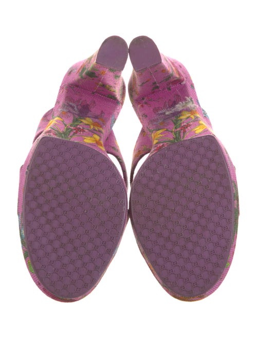Gucci Flora Print Canvas Slides