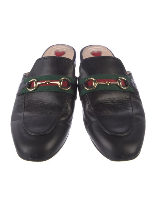Gucci Web Accent Leather Mules