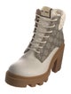 Gucci GG Supreme Leather Combat Boots