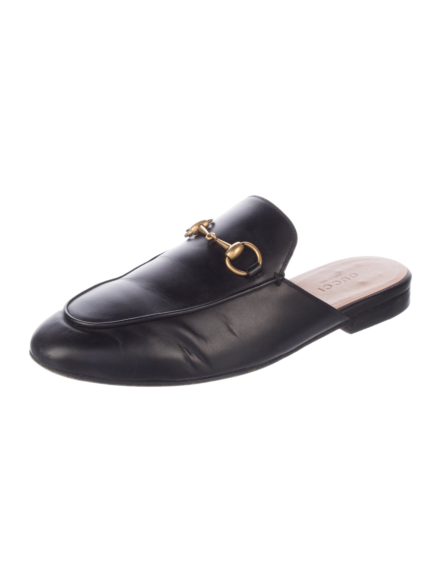 Gucci Horsebit Accent Leather Mules