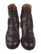 Gucci Leather Lace-Up Boots