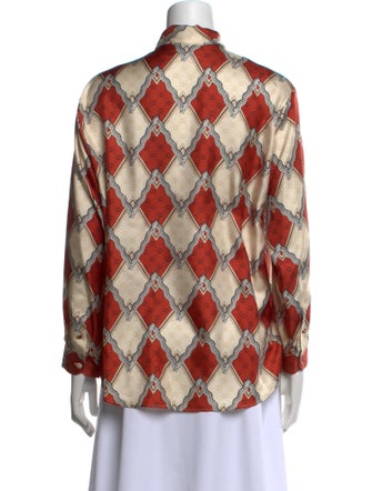 Gucci 2018 Silk Button-Up Top