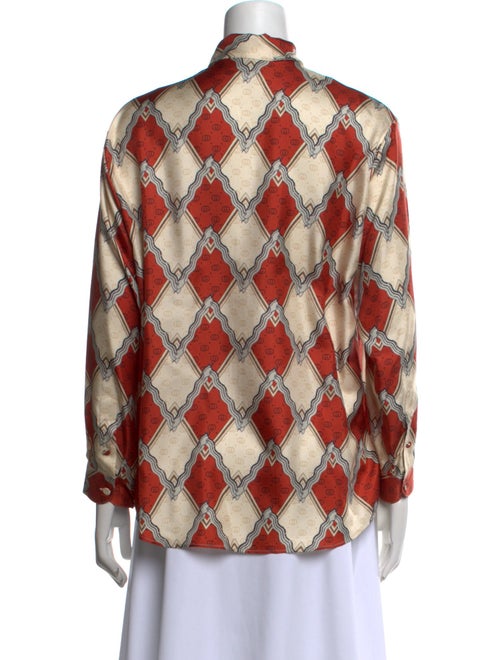 Gucci 2018 Silk Button-Up Top