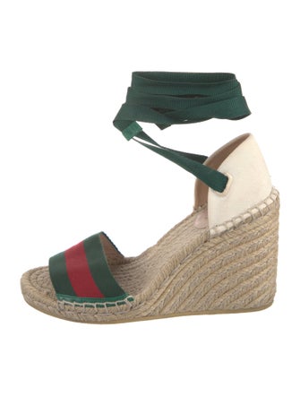 Gucci Web Accent Canvas Espadrilles