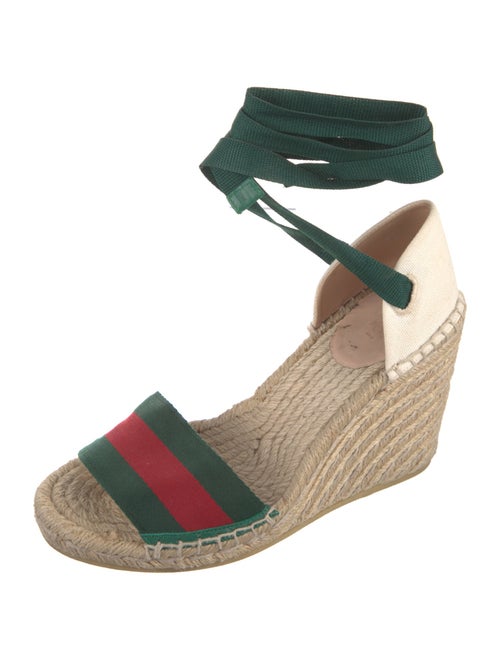 Gucci Web Accent Canvas Espadrilles