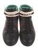 Gucci Web Accent Leather Sneakers