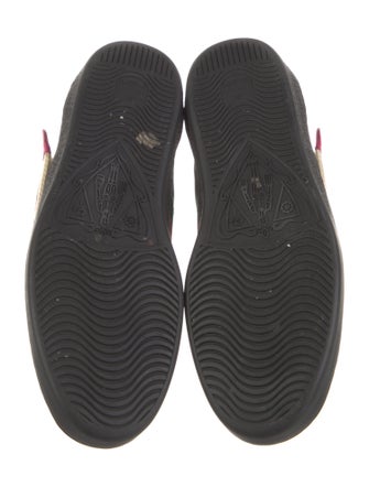 Gucci Web Accent Leather Sneakers