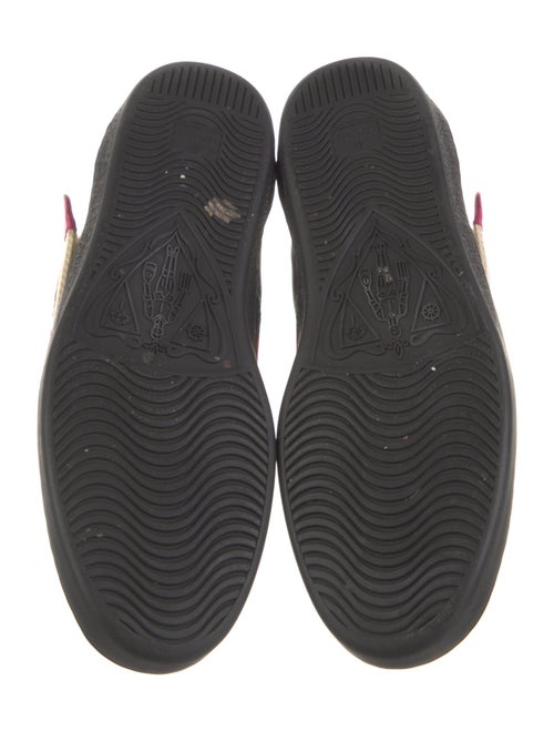 Gucci Web Accent Leather Sneakers