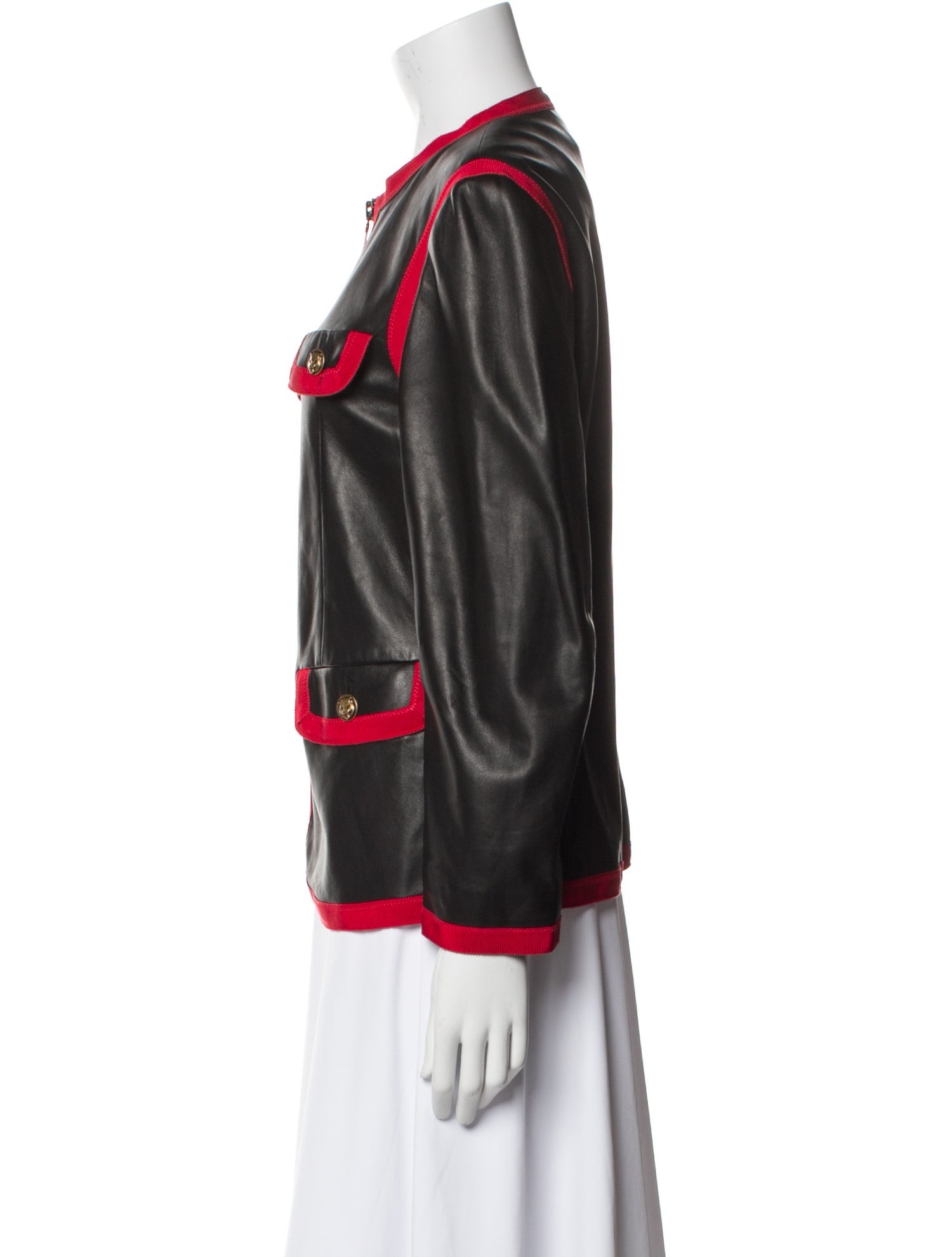 Gucci Leather Printed Evening Jacket