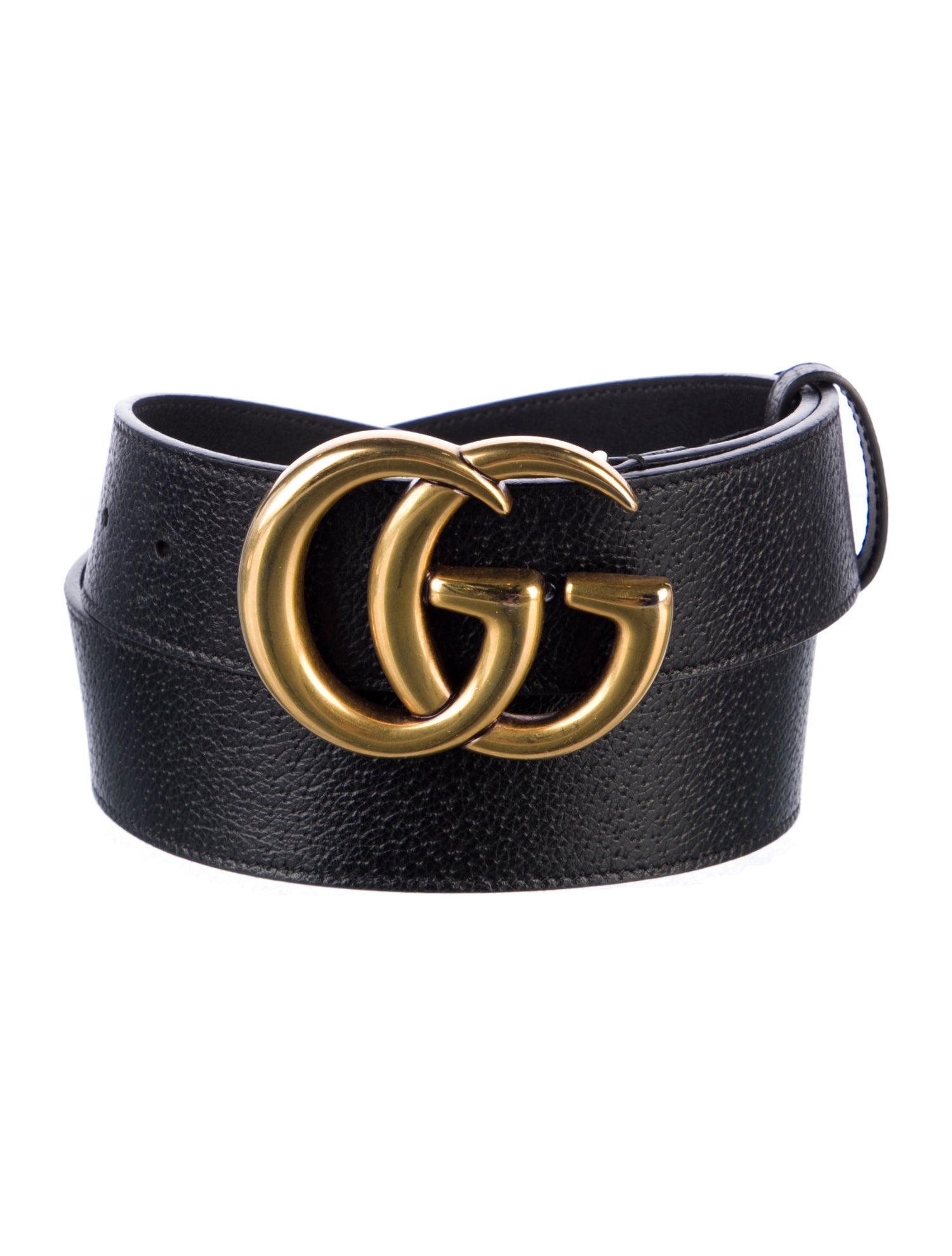 Gucci Double G Logo Leather Belt