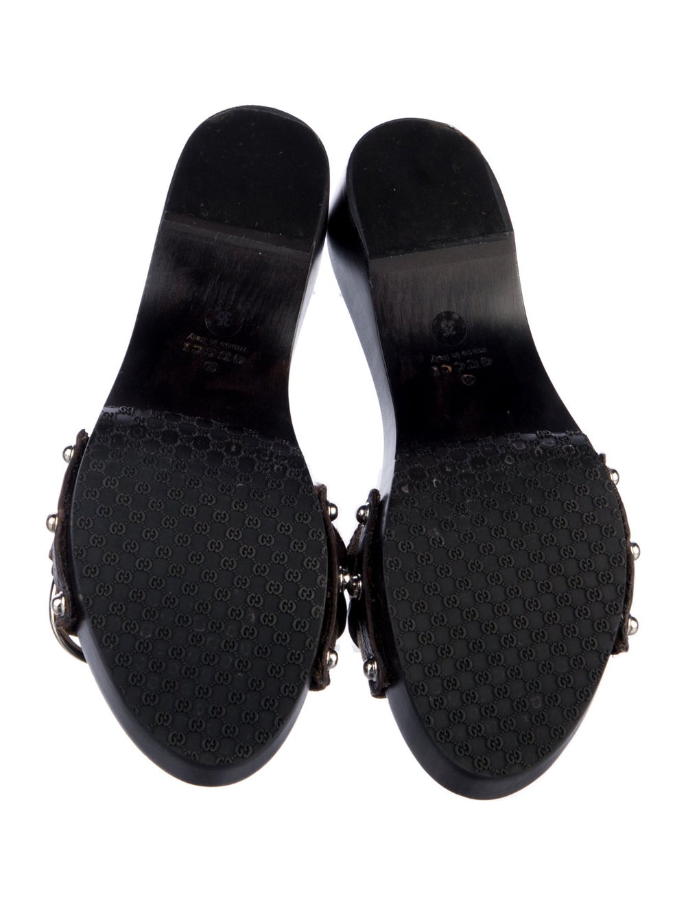 Gucci Canvas Slides Brown GG Canvas & Hasler Hors… - image 5