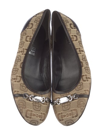 Gucci GG Canvas Canvas Ballet Flats