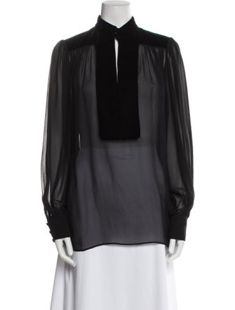 Gucci Silk V-Neck Blouse