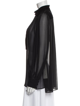 Gucci Silk V-Neck Blouse