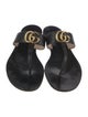 Gucci Double G Logo Leather Slides