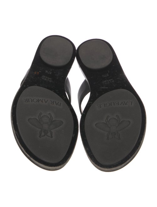 Gucci Double G Logo Leather Slides