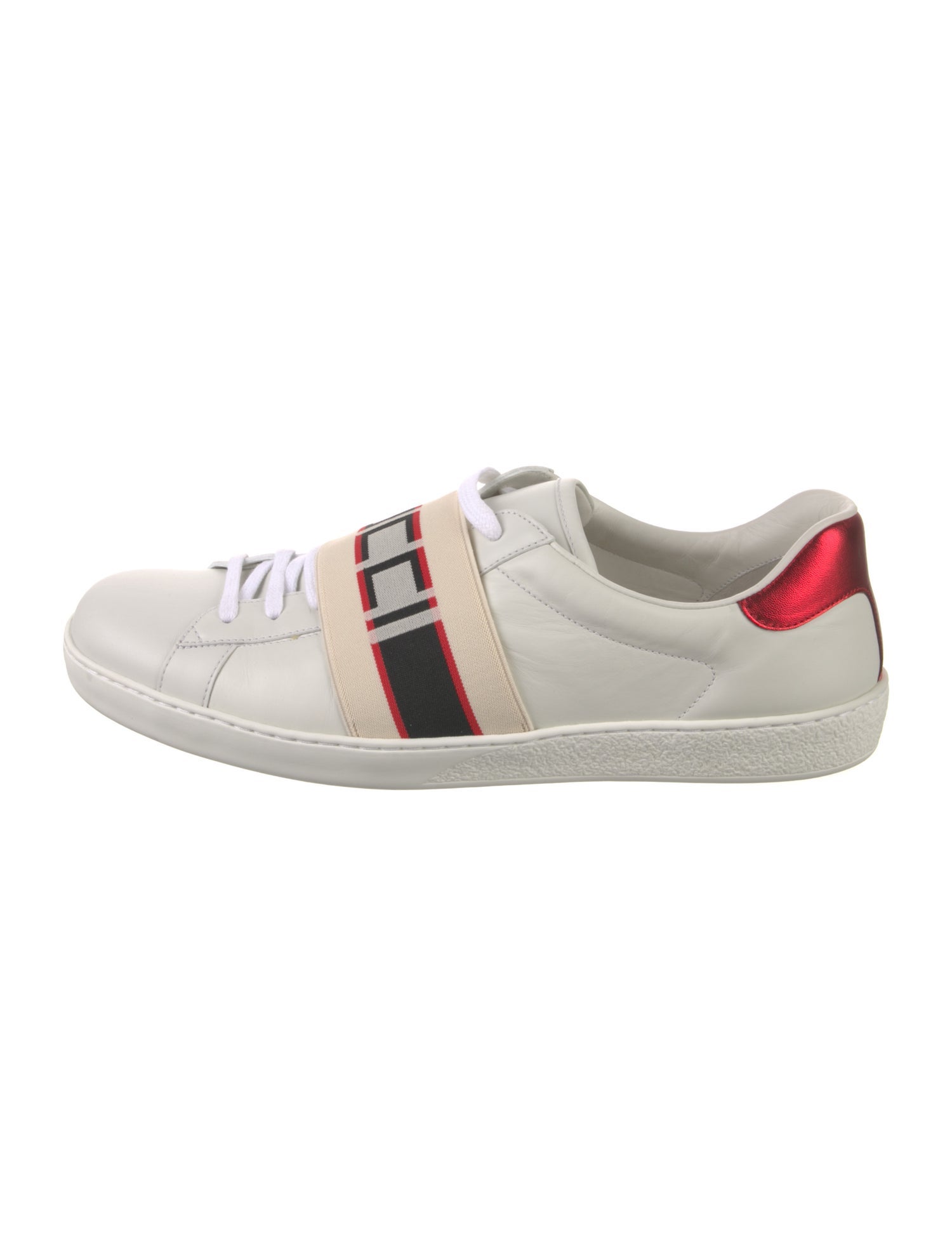 Gucci Leather Graphic Print Sneakers