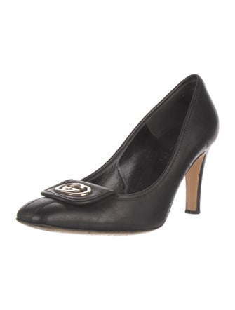 Gucci Interlocking G Logo Leather Pumps