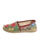 Gucci Flora Print Leather Trim Embellishment Espadrilles