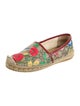 Gucci Flora Print Leather Trim Embellishment Espadrilles