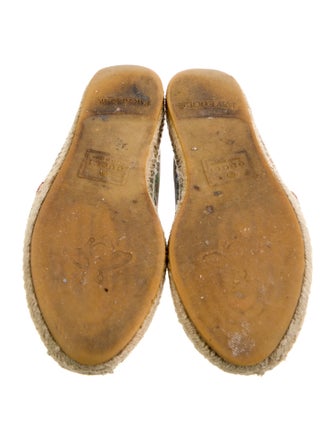 Gucci Flora Print Leather Trim Embellishment Espadrilles