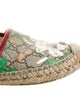 Gucci Flora Print Leather Trim Embellishment Espadrilles