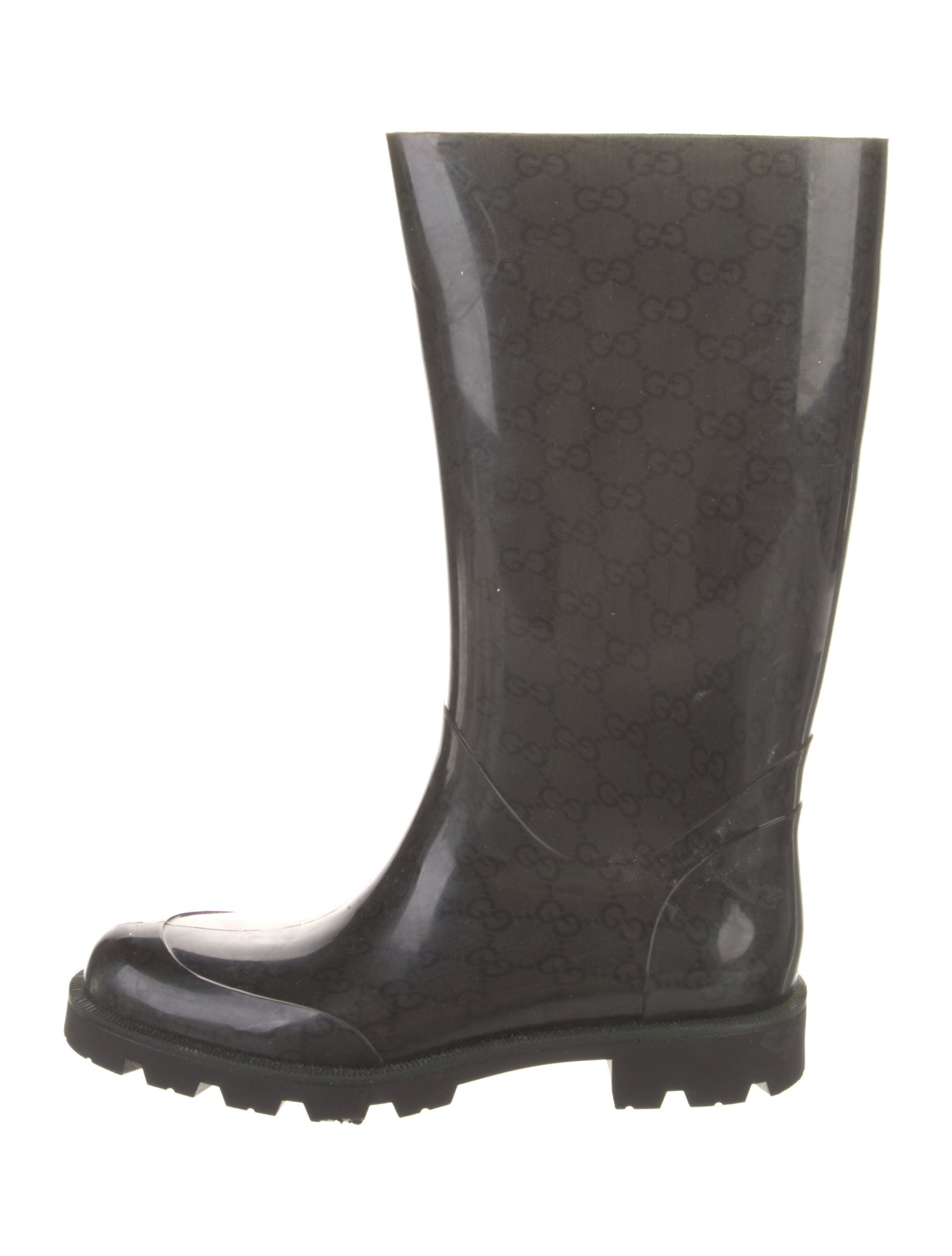 Gucci Running GG Logo Rubber Rain Boots