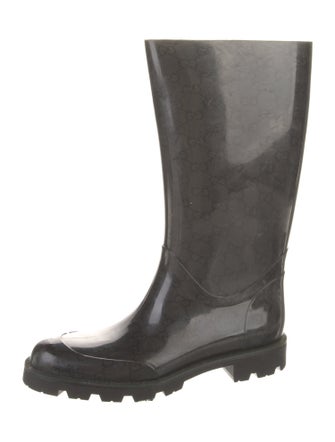 Gucci Running GG Logo Rubber Rain Boots