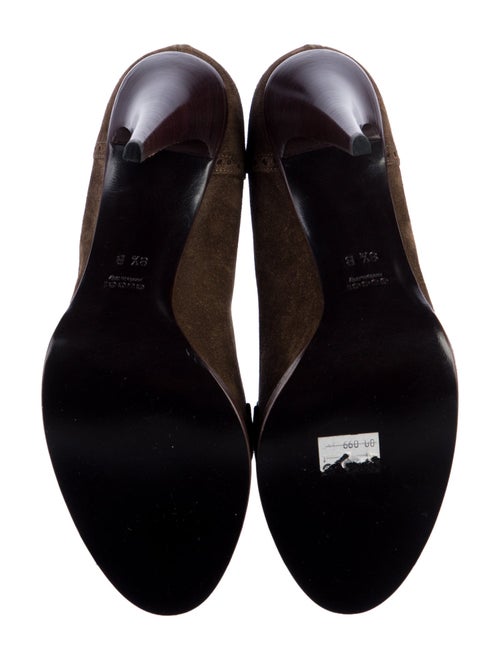 Gucci Horsebit Accent Suede Pumps